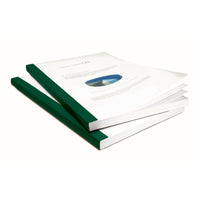 Green Linen Cover with Clear Front