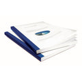 Navy Blue Linen Cover with Clear Front